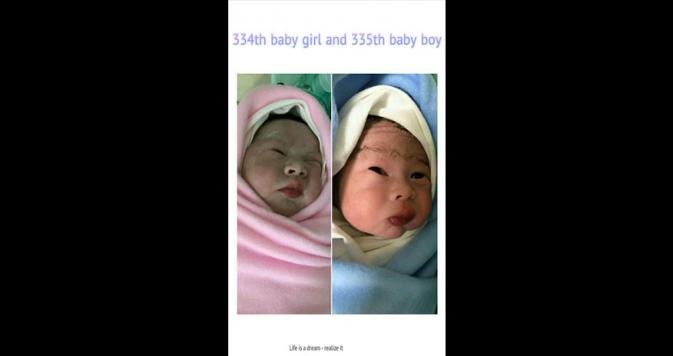 334th Girl& 335th boy-twins babies